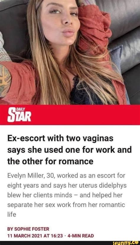 evelyn miller 2 vaginas|Former Gold Coast escort with two vaginas opens up about life